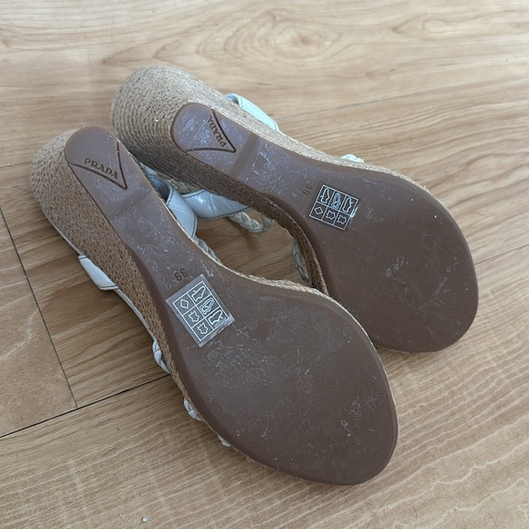 Prada Sandal white platform 39. Size 8,5 . New - Picture 5 of 5